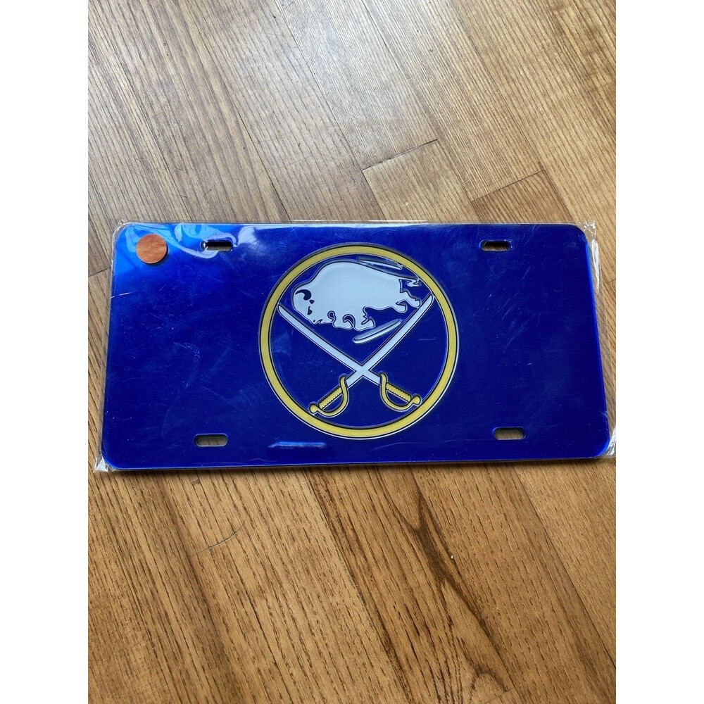 Buffalo Sabres NHL hockey Blue Reflective Lasercut License Plate Wincraft
